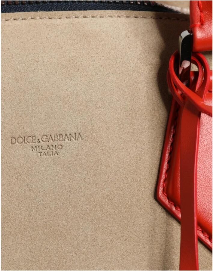 Dolce & Gabbana Beige Suède Duffle Tas met Zilver Beige Dames