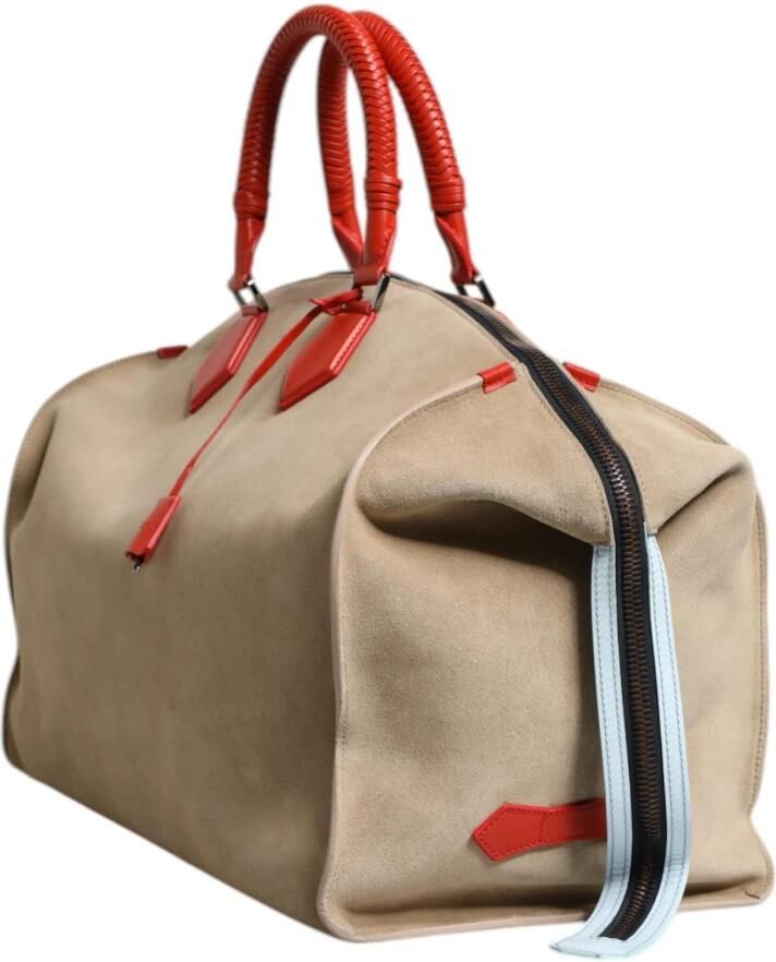 Dolce & Gabbana Beige Suède Duffle Tas met Zilver Beige Dames - Foto 2