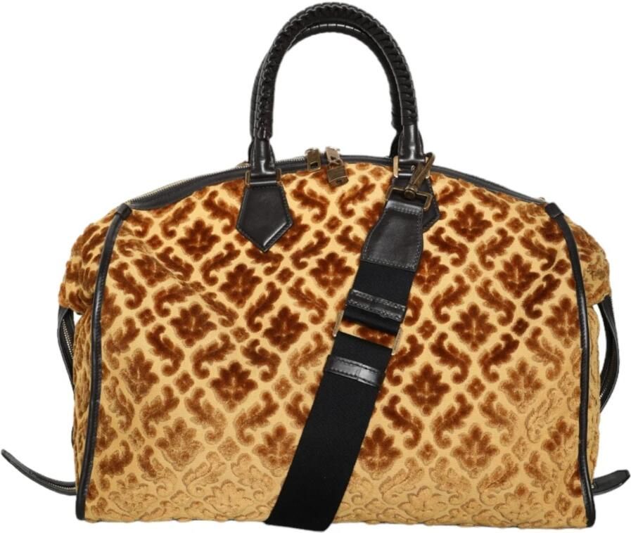 Dolce & Gabbana Beige Velvet Top Handle Duffle Tas Beige Dames - Foto 6