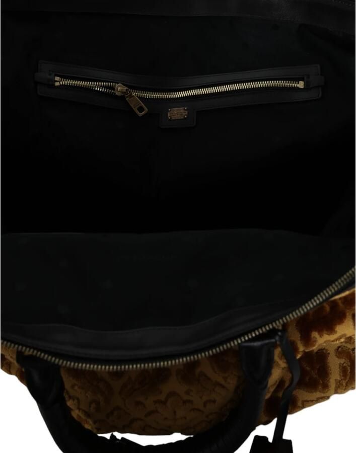 Dolce & Gabbana Beige Velvet Top Handle Duffle Tas Beige Dames - Foto 3
