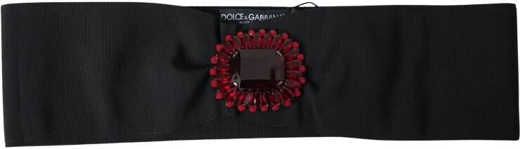 Dolce & Gabbana Versierde Brede Taille Riem Black Dames - Foto 4