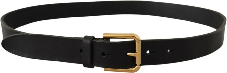Dolce & Gabbana Elegante zwarte leren riem met metalen gesp Black Heren - Foto 3
