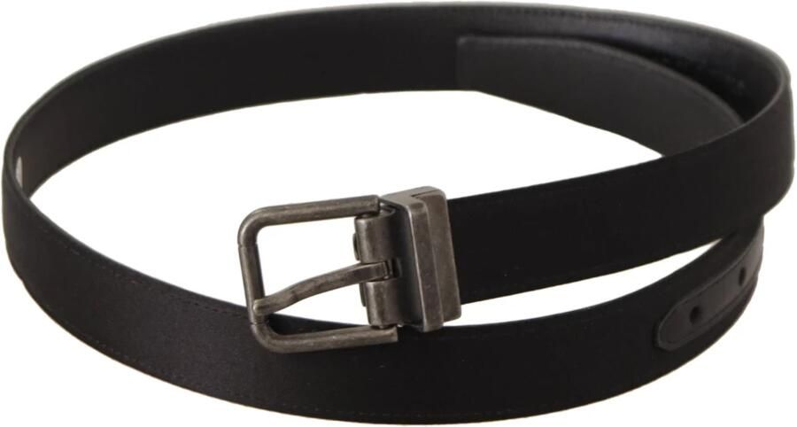 Dolce & Gabbana Vintage Metalen Gesp Leren Riem Black - Foto 3