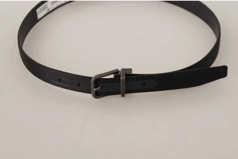 Dolce & Gabbana Vintage Metalen Gesp Leren Riem Black - Foto 2