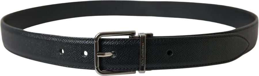 Dolce & Gabbana Elegante Zwarte Leren Riem Black Heren - Foto 3
