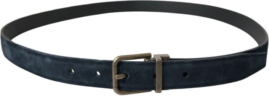 Dolce & Gabbana Blauwe leren riem met metalen gesp Blue Heren - Foto 7