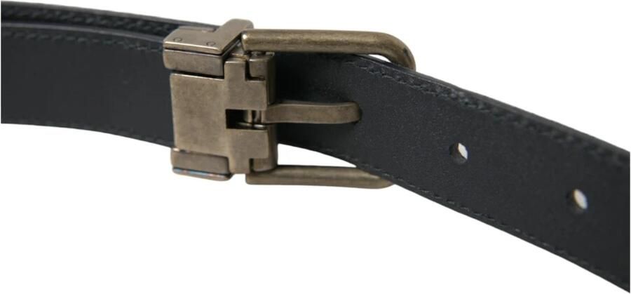 Dolce & Gabbana Blauwe leren riem met metalen gesp Blue Heren - Foto 6