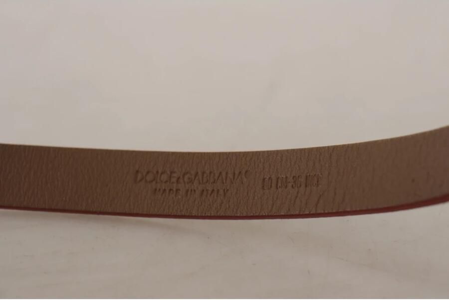 Dolce & Gabbana Bruin Gegraveerde Metalen Taille Riem Brown Dames - Foto 5