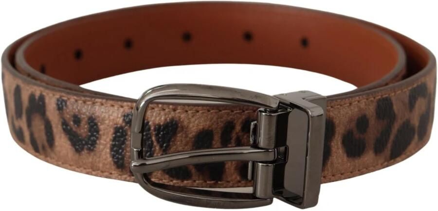 Dolce & Gabbana Luipaard geëmbosseerde leren Riem Brown Dames - Foto 6