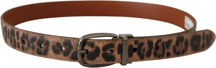 Dolce & Gabbana Luipaard geëmbosseerde leren Riem Brown Dames - Foto 5