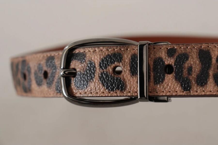 Dolce & Gabbana Luipaard geëmbosseerde leren Riem Brown Dames - Foto 3
