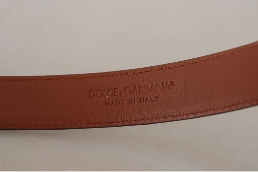 Dolce & Gabbana Luipaard geëmbosseerde leren Riem Brown Dames