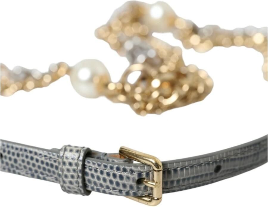 Dolce & Gabbana Zwart Leren Zilveren Logo Metalen Gesp Riem Black Heren - Foto 4