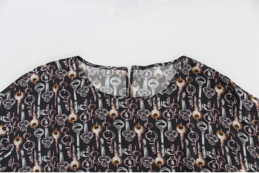 Dolce & Gabbana Betoverde Sicilië Zijden Blouse met Sleutelprint Multicolor Dames - Foto 3