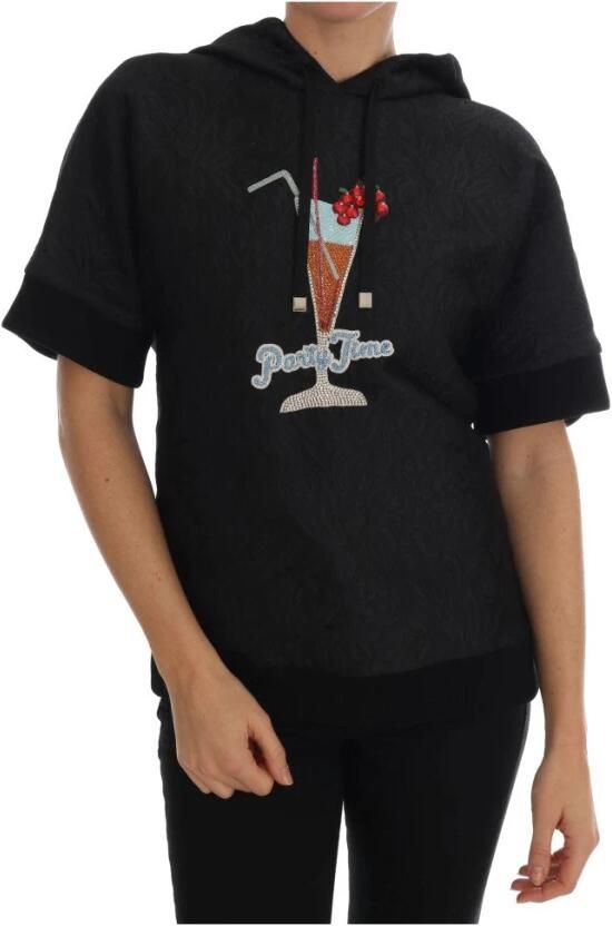 D&G Sweater D&G Dolce Gabbana Party Time hoodie met korte mouwen - Foto 8