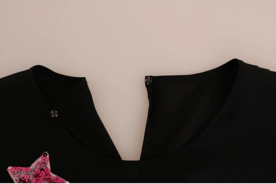 Dolce & Gabbana Betoverende Sprookjesachtige Zijden Blouse Black Dames - Foto 2