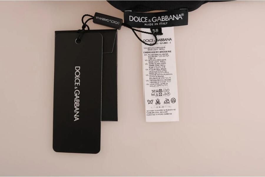 Dolce & Gabbana Betoverende Sprookjesachtige Zijden Blouse Black Dames - Foto 3