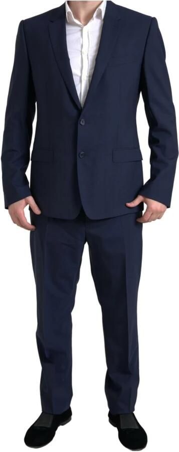 Dolce & Gabbana Blauw Slim Fit Pak Martini Collectie Blue Heren - Foto 6