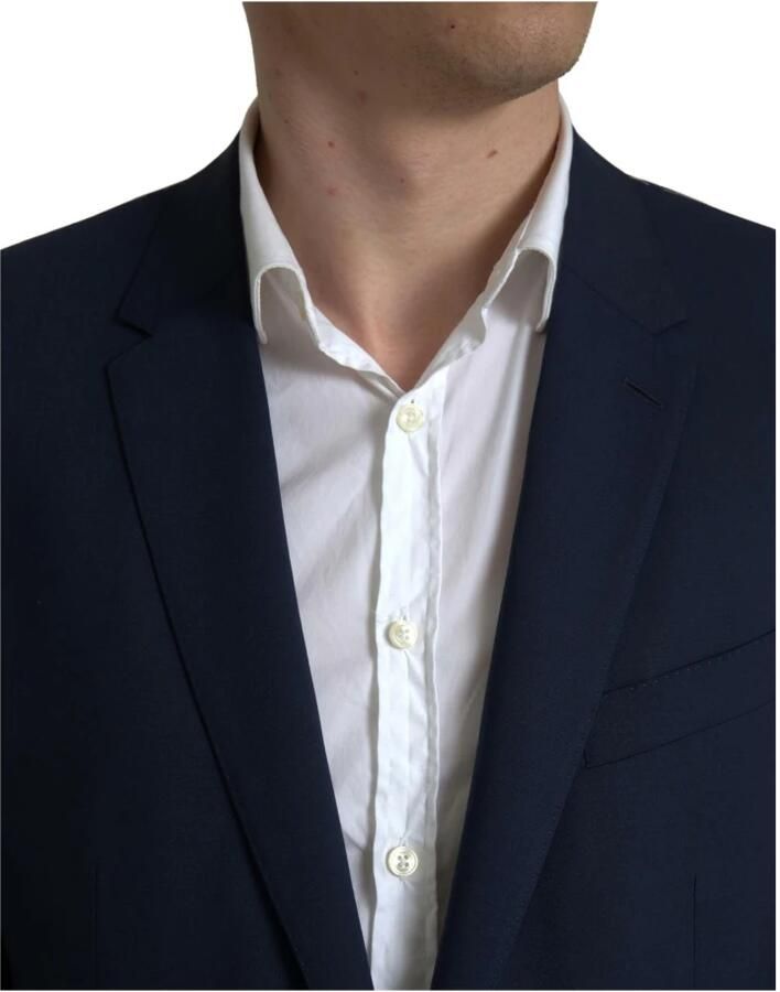 Dolce & Gabbana Blauw Slim Fit Pak Martini Collectie Blue Heren