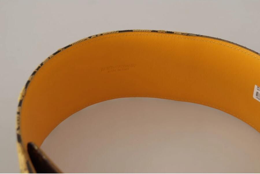 Dolce & Gabbana Blauwe bloemen patchwork leren riem Blauw Dames - Foto 3