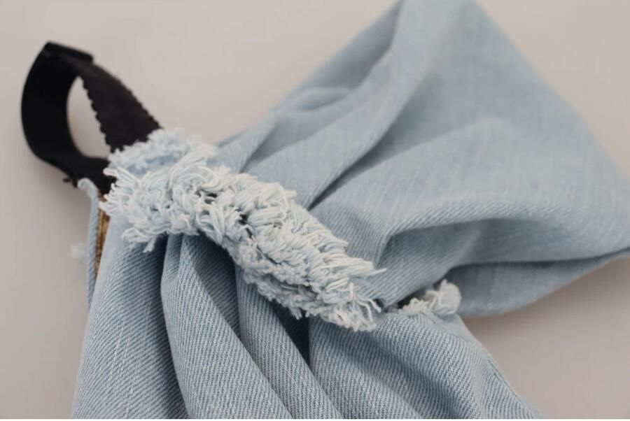 Dolce & Gabbana Twee-tone blauwe patchwork denim mini-jurk Blue Dames - Foto 3