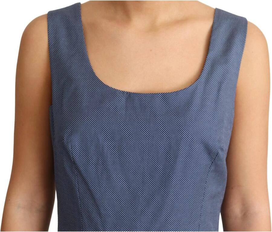 Dolce & Gabbana Blauwe gepolka dotte katoenen A-lijn jurk Blue Dames - Foto 2