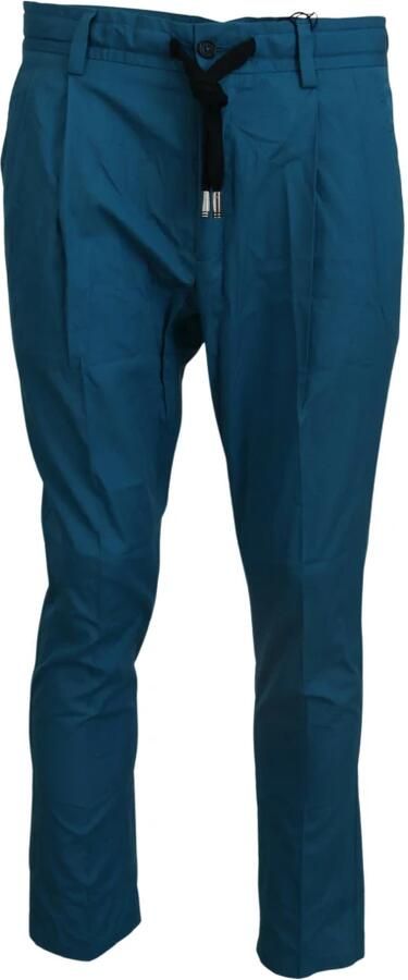 Dolce & Gabbana Blauwe Katoenen Chinos Broek Stijlvol Comfort Blue Heren - Foto 6