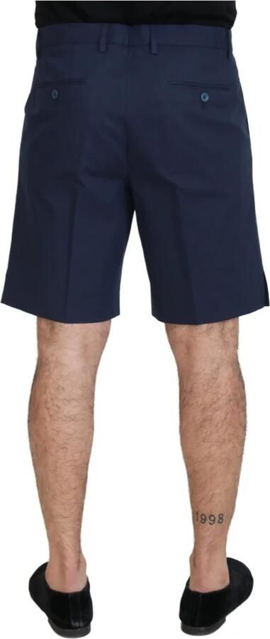 Dolce & Gabbana Blauwe Katoenen Stretch Casual Shorts Blue Heren - Foto 5