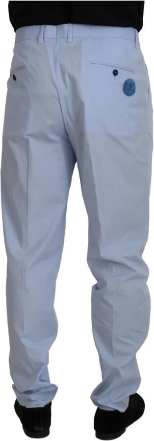 Dolce & Gabbana Blauwe Katoenen Stretch Chinos Broek Blue Heren - Foto 5
