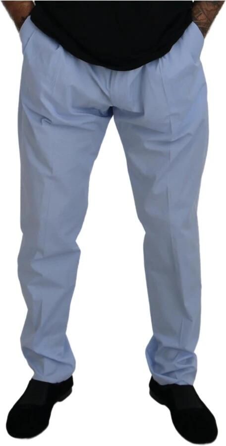 Dolce & Gabbana Blauwe Katoenen Stretch Chinos Broek Blue Heren - Foto 3