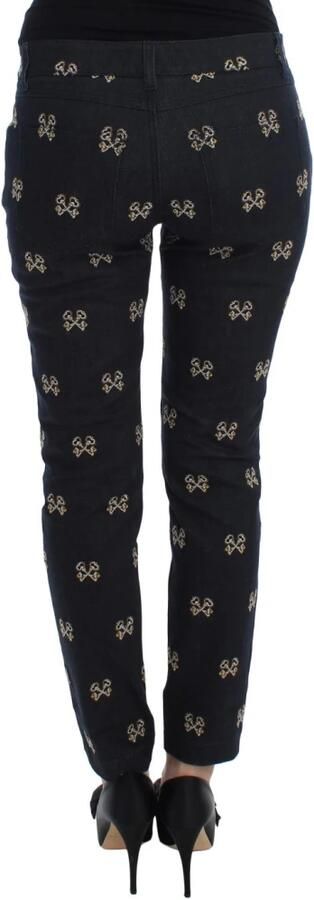 Dolce & Gabbana Blauwe Key Geborduurde Slim Fit Kate Jeans Blauw Dames - Foto 3