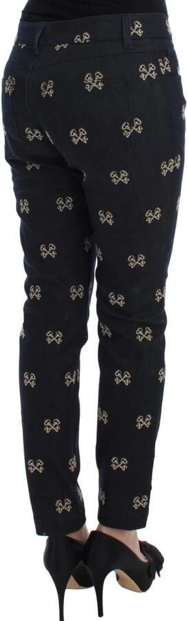 Dolce & Gabbana Blauwe Key Geborduurde Slim Fit Kate Jeans Blauw Dames - Foto 4