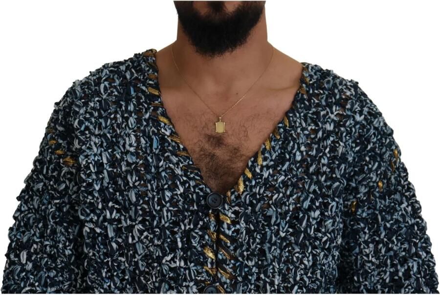 D&G Sweater D&G Gebreid vest Gouden Bies Relaxte pasvorm - Foto 3