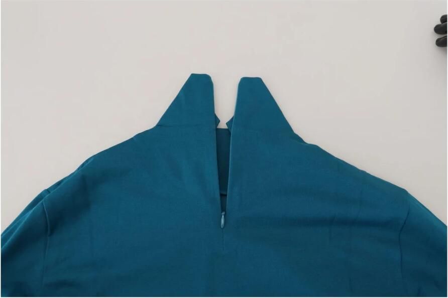 Dolce & Gabbana Blauwe Katoenen Getailleerde Pullover Trui met Kraag Blue Heren