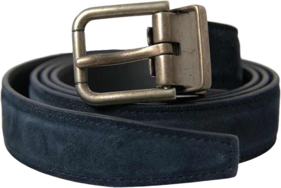 Dolce & Gabbana Blauwe leren riem met metalen gesp Blue Heren - Foto 7