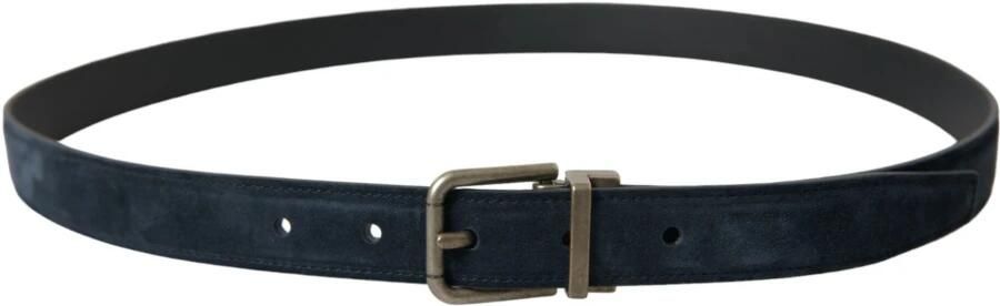 Dolce & Gabbana Blauwe leren riem met metalen gesp Blue Heren - Foto 4