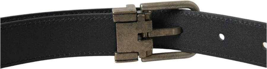 Dolce & Gabbana Blauwe leren riem met metalen gesp Blue Heren - Foto 5