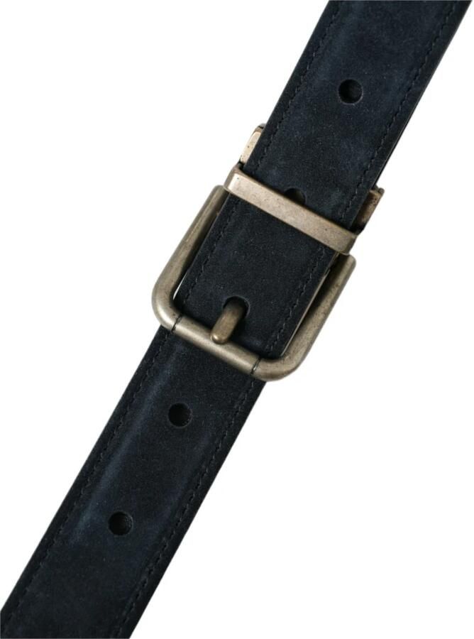 Dolce & Gabbana Blauwe leren riem met metalen gesp Blue Heren - Foto 2