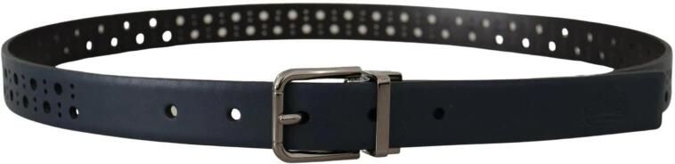 Dolce & Gabbana Blauwe leren riem met perforaties Blue Heren - Foto 2