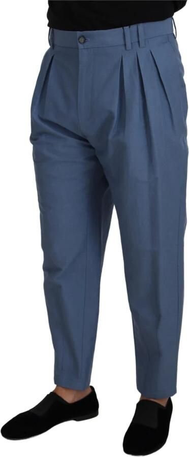 Dolce & Gabbana Blauwe Linnen Chino Heren Formele Broek Blue Heren - Foto 7