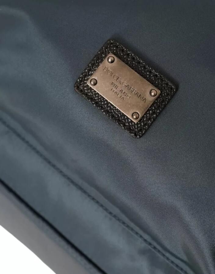 Dolce & Gabbana Blauwe Nylon DGFamily Patch Rugzak Blue Unisex - Foto 3
