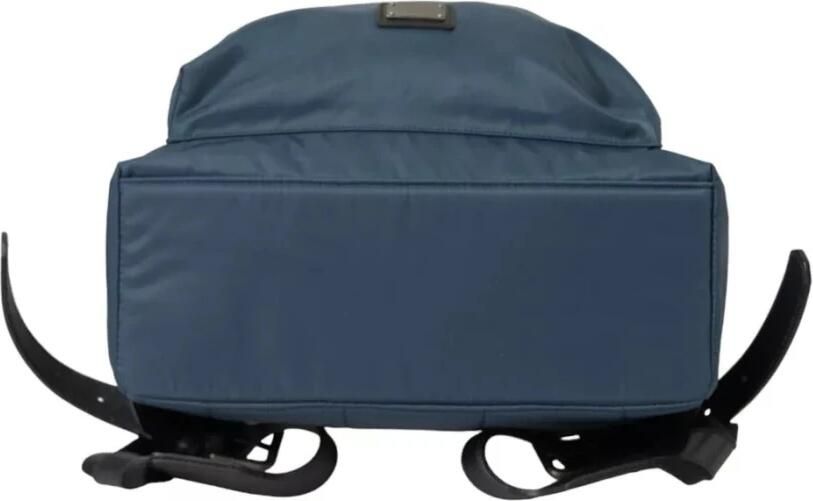 Dolce & Gabbana Blauwe Nylon DGFamily Patch Rugzak Blue Unisex - Foto 6