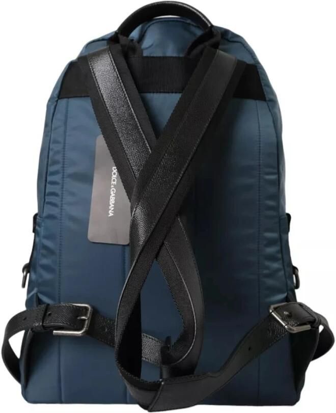 Dolce & Gabbana Blauwe Nylon DGFamily Patch Rugzak Blue Unisex - Foto 5