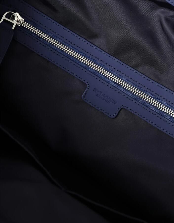 Dolce & Gabbana Blauwe Nylon-Kalfsleren Schoudertas Blue Heren - Foto 7