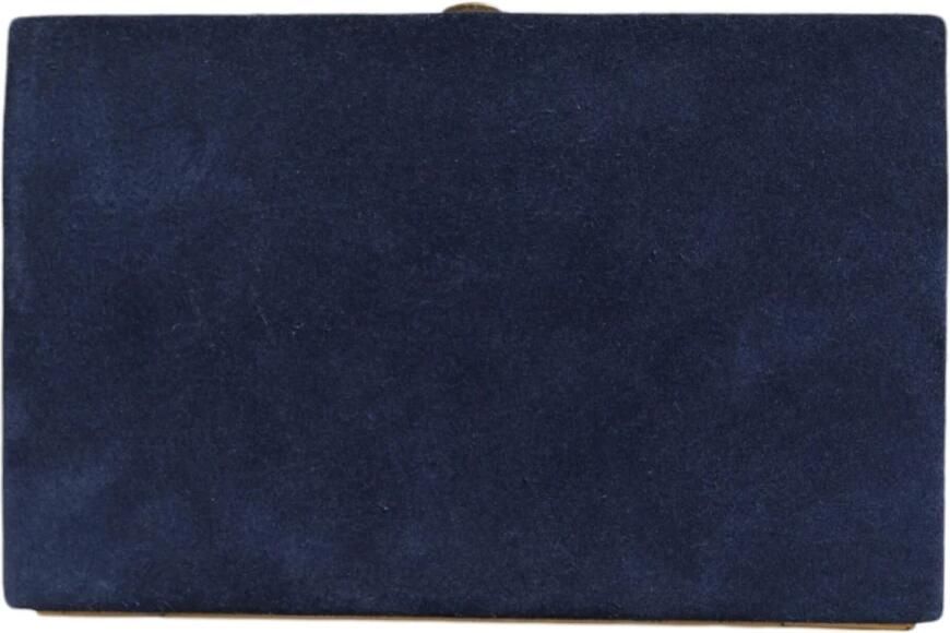 Dolce & Gabbana Blauwe Suède Clutch met Kaartsleuven Blue Dames - Foto 5