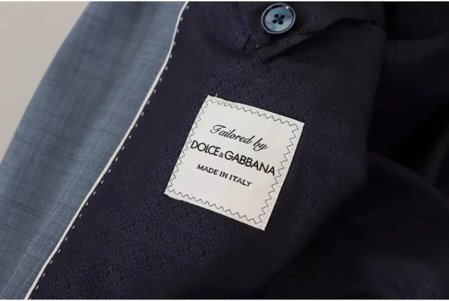 Dolce & Gabbana Blauwe Wol Stretch Slim Fit Jas Blue Heren - Foto 2