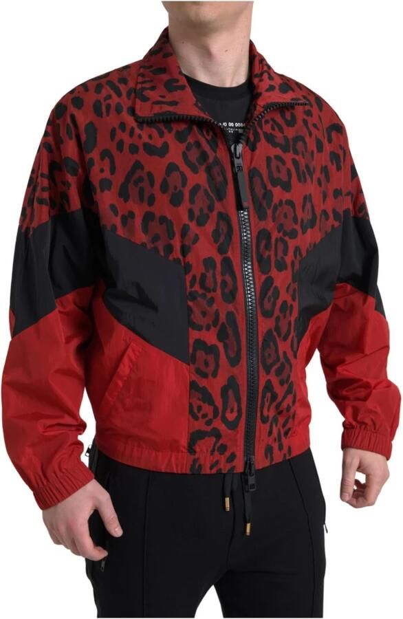 D&G Trainingsjack D&G Trainingsjack met luipaardprint RoodZwart Style - Foto 6