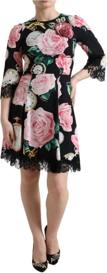 Dolce & Gabbana Bloemige A-lijn Jurk met Pailletten Detail Multicolor Dames - Foto 8