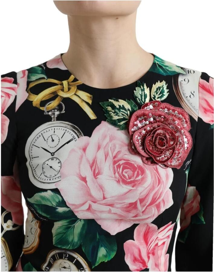 Dolce & Gabbana Bloemige A-lijn Jurk met Pailletten Detail Multicolor Dames - Foto 2