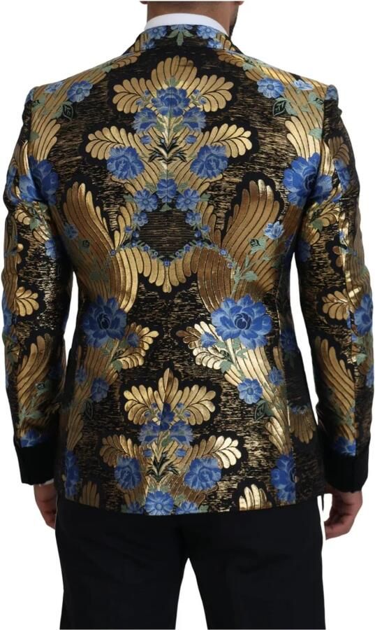 Dolce & Gabbana Gouden Bloemen Double Breasted Jas Blazer Multicolor Heren - Foto 3
